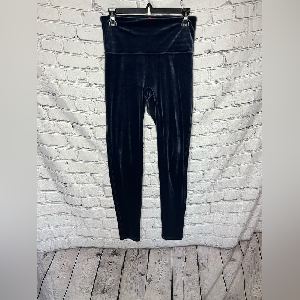 Spanx Velvet Leggings in Blue sz Large